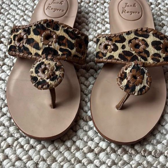 Jack Rogers Cheetah Slide Sandals - Picture 4 of 4